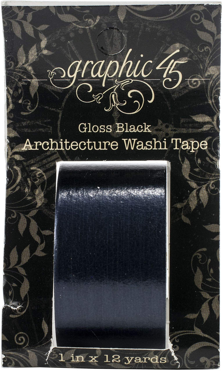 Graphic 45 Staples Architecture Washi Tape Gloss Black